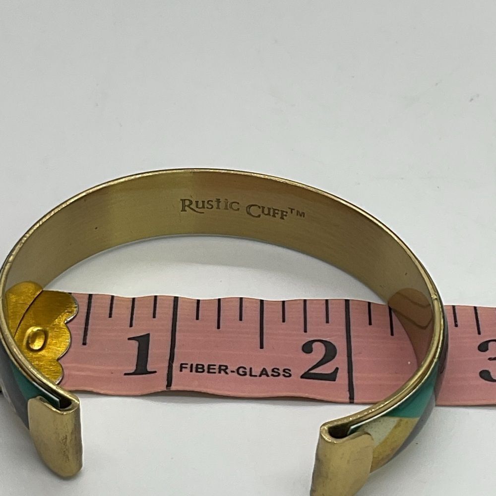 Set Of 2 Rustic Cuff Colorful Geometric Patterned… - image 3